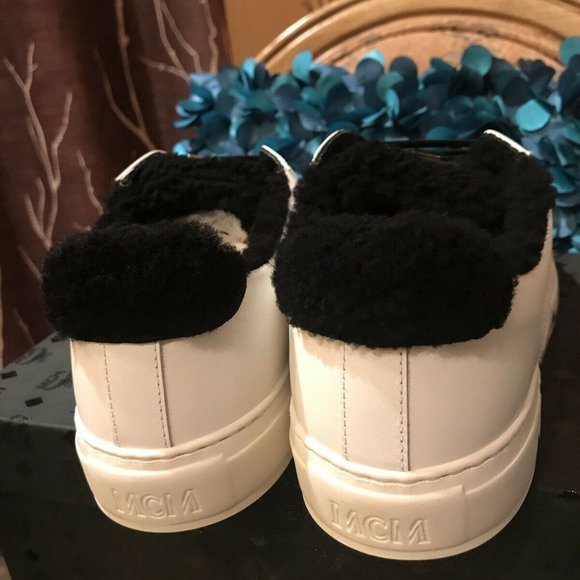 MCM Cognac White Milano Sneakers Low Tops - Picture 3 of 9